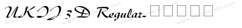 UKIJ 3D Regular字体转换